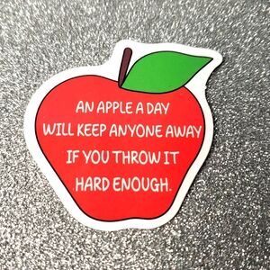 10/$10 SARCASM WATERPOOF Sticker Apple
